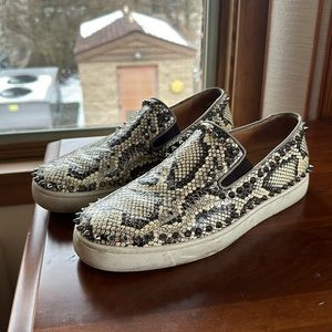 Christian Louboutin Embossed Slip-On Sneakers